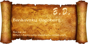 Benkovsky Dagobert névjegykártya